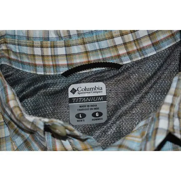 Columbia Titanium Fishing Shirt Men Size Large Performance Camping Hiking Vented - Picture 7 of 8